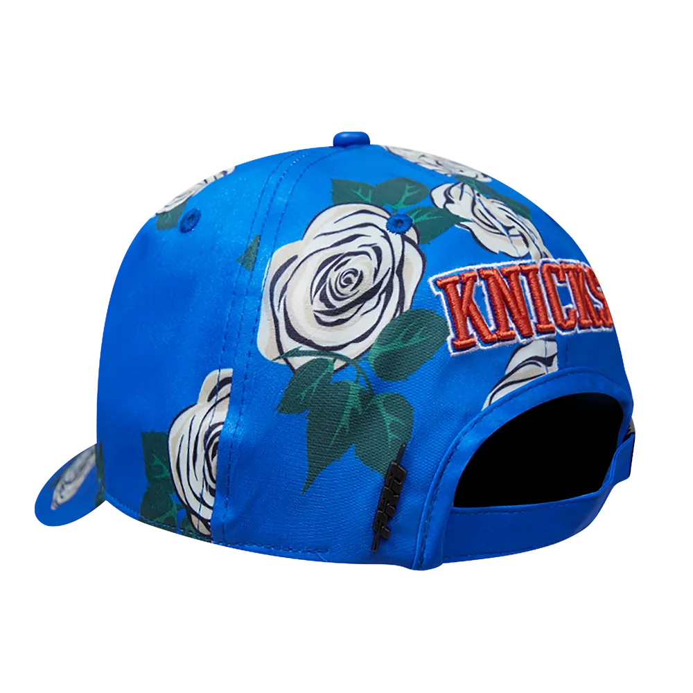NBA NEW YORK KNICKS ROSES AOP MEN'S DAD HAT (ROYAL BLUE/MULTI)