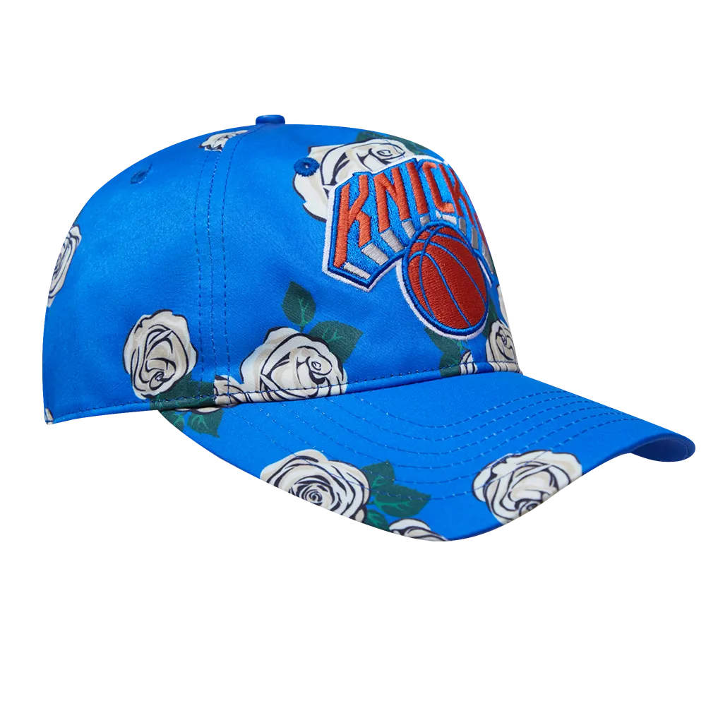 NBA NEW YORK KNICKS ROSES AOP MEN'S DAD HAT (ROYAL BLUE/MULTI)