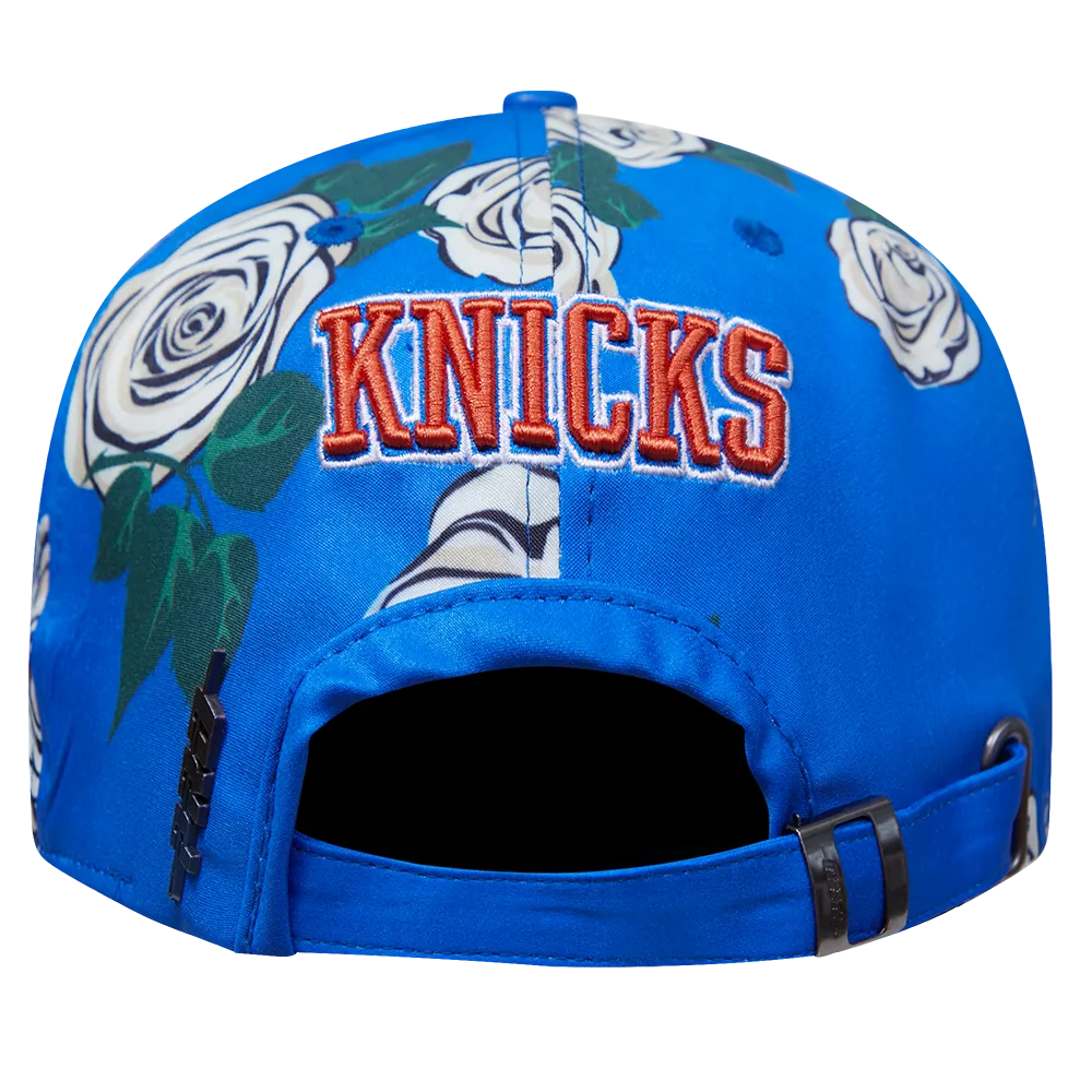 NBA NEW YORK KNICKS ROSES AOP MEN'S DAD HAT (ROYAL BLUE/MULTI)
