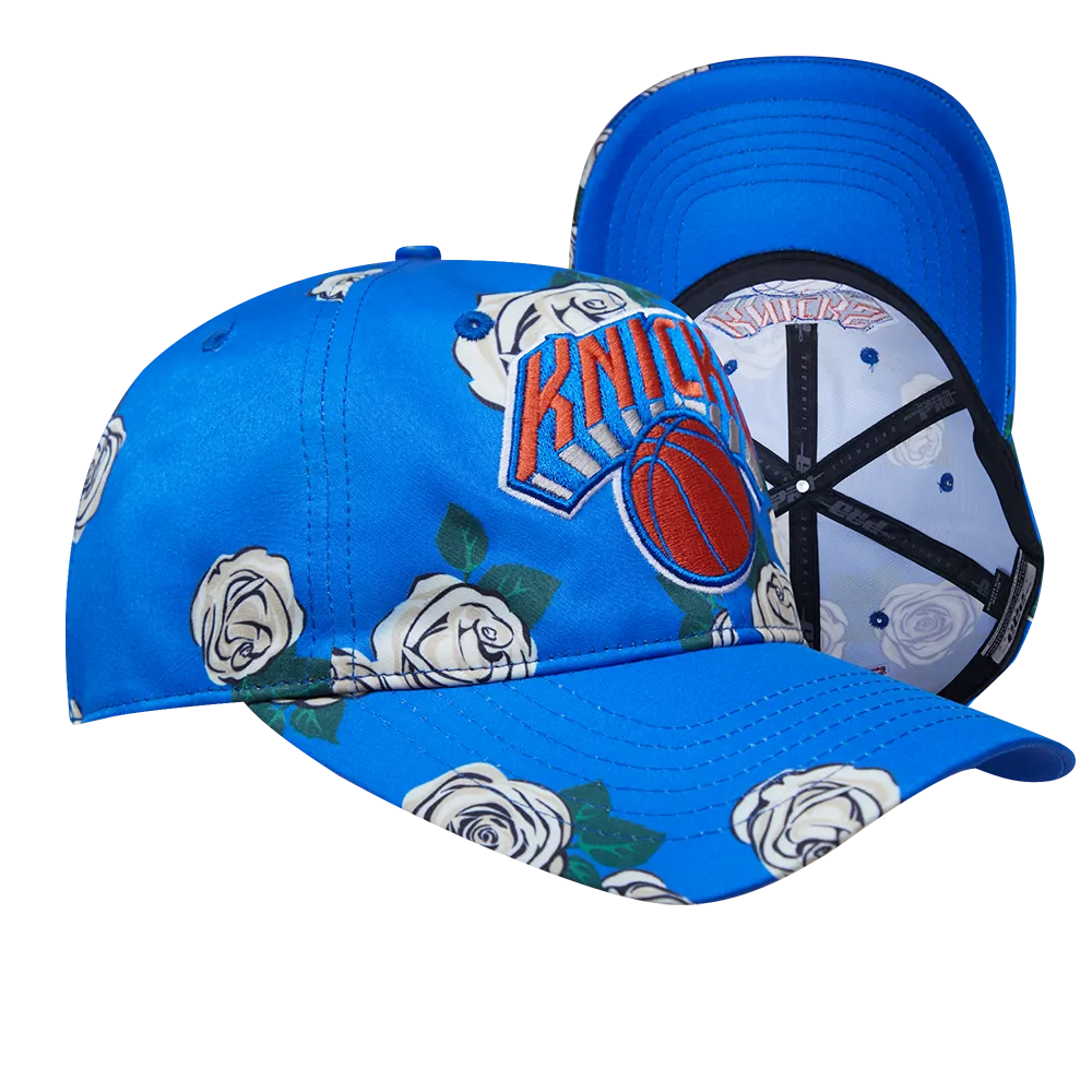 NBA NEW YORK KNICKS ROSES AOP MEN'S DAD HAT (ROYAL BLUE/MULTI)