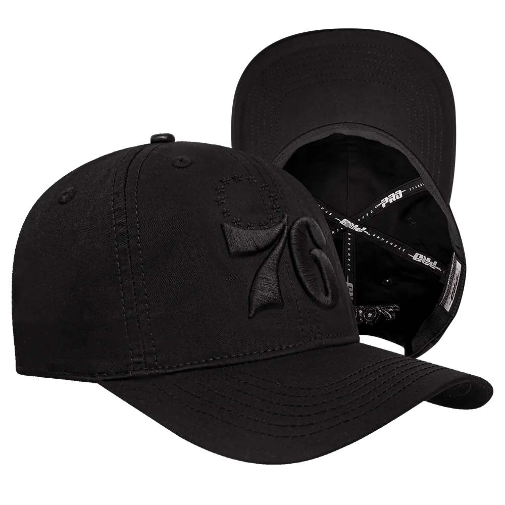 NBA PHILADELPHIA 76ERS NEUTRAL MEN'S DAD HAT (BLACK)