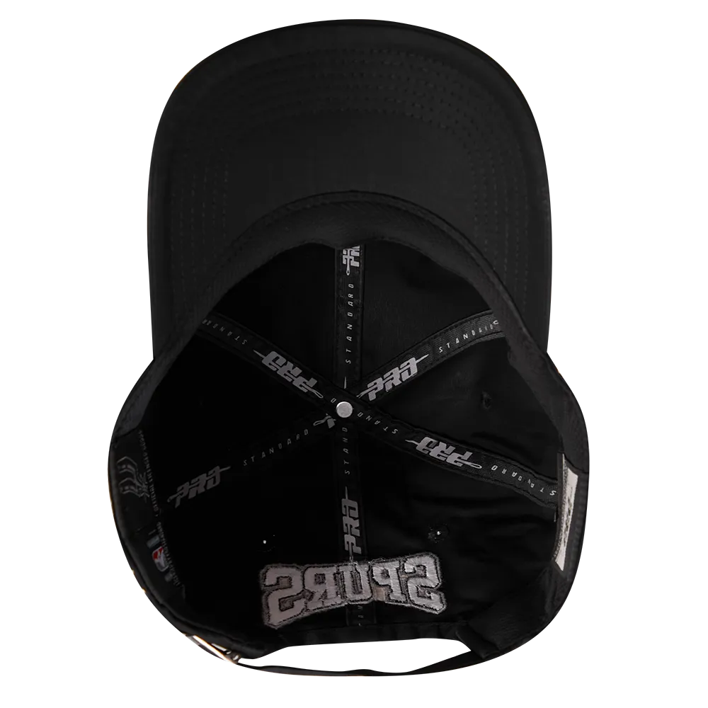 NBA SAN ANTONIO SPURS CREST EMBLEM DAD HAT (BLACK)