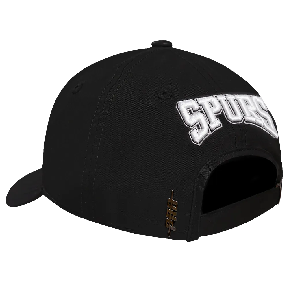 NBA SAN ANTONIO SPURS CREST EMBLEM DAD HAT (BLACK)