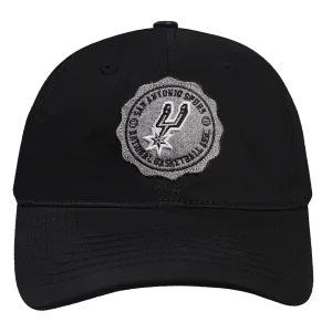 NBA SAN ANTONIO SPURS CREST EMBLEM DAD HAT (BLACK)