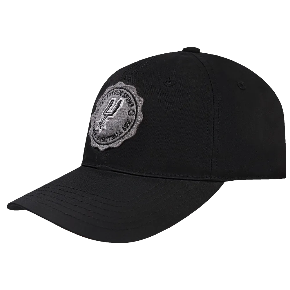 NBA SAN ANTONIO SPURS CREST EMBLEM DAD HAT (BLACK)