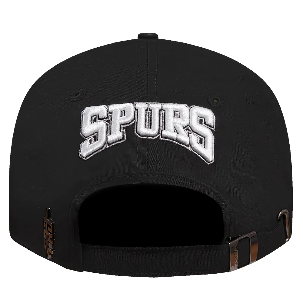 NBA SAN ANTONIO SPURS CREST EMBLEM DAD HAT (BLACK)