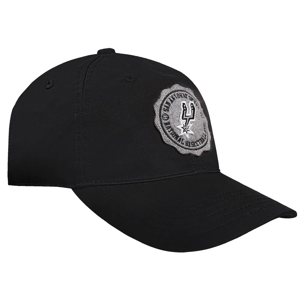 NBA SAN ANTONIO SPURS CREST EMBLEM DAD HAT (BLACK)