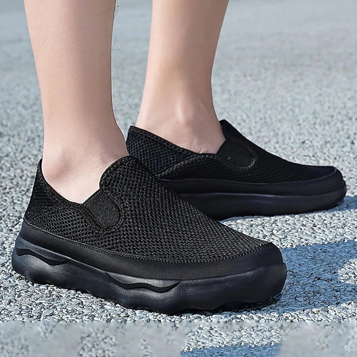 New Men's Hollow Breathable Mesh Casual Fashion Sport Shoe Mens Dress Sneaker Men's Sport Boots Men Shoes