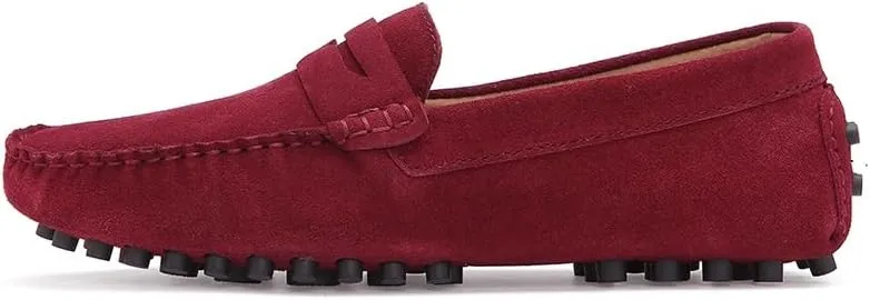 New Men's Shoes Loafers for Men Suede Vamp Driving Penny Moccasins Loafers Flexible Flat Heel Slip Resistant Anti-Slip Prom Slip-ons