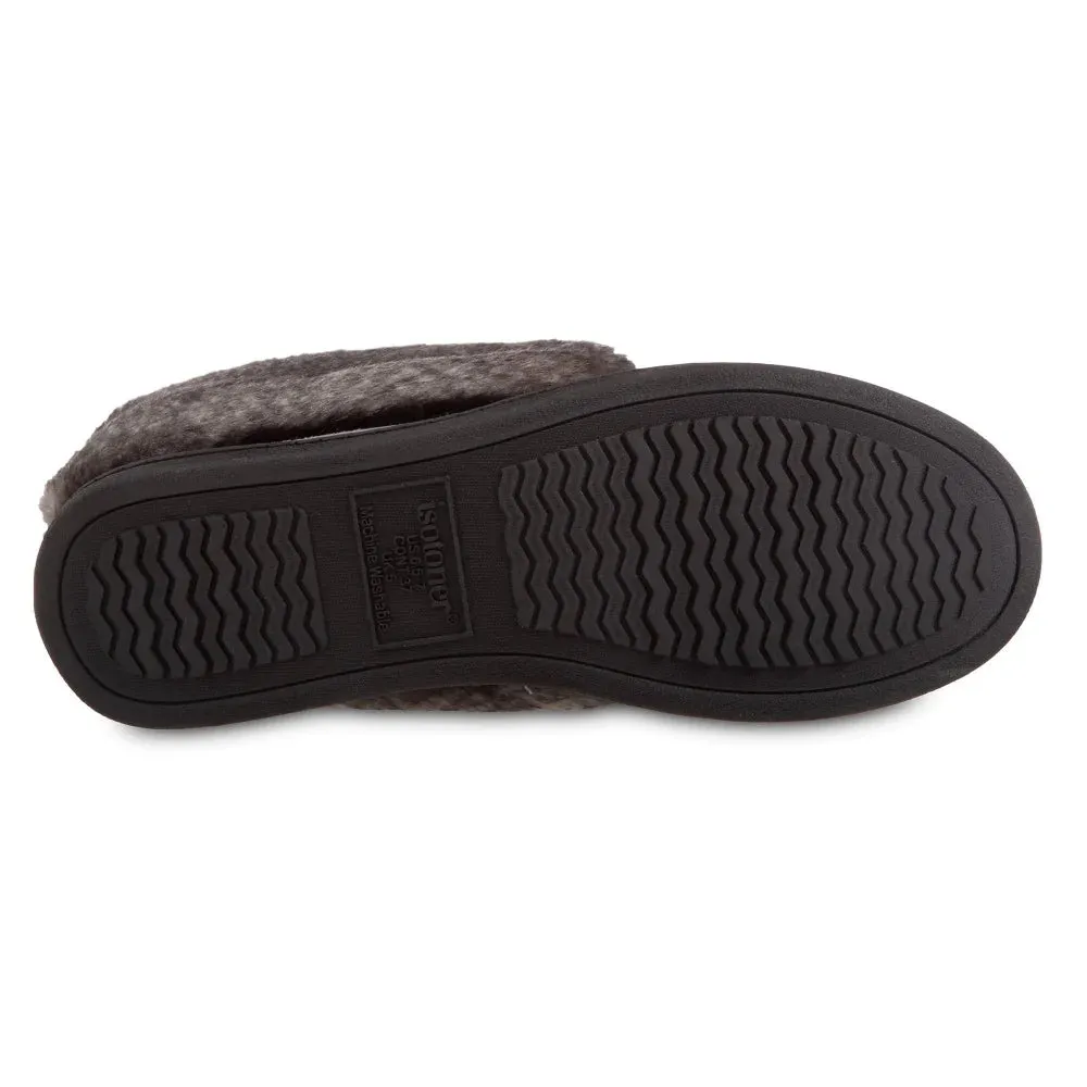 New with tags! Isotoner Women's Microsuede Nelly Moc Bootie Slippers in Grey, Sz M 7.5-8