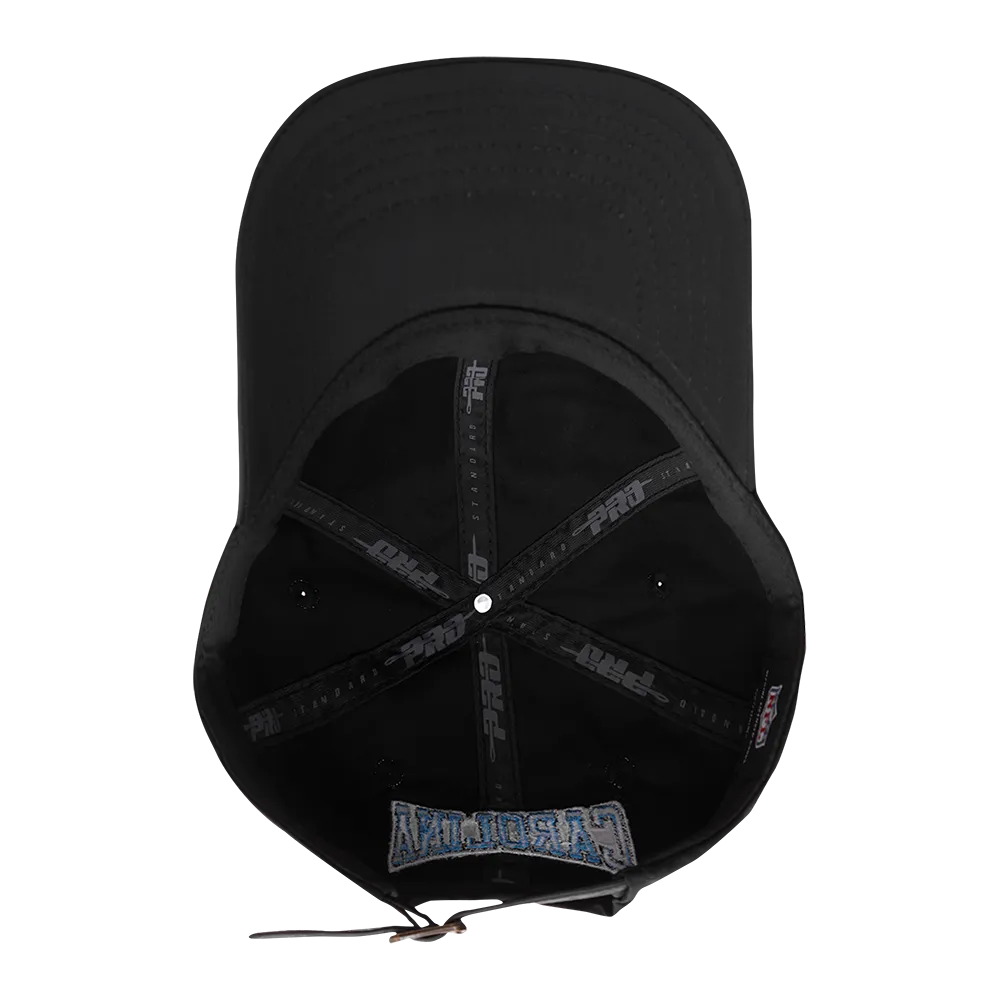 NFL CAROLINA PANTHERS CREST EMBLEM DAD HAT (BLACK)