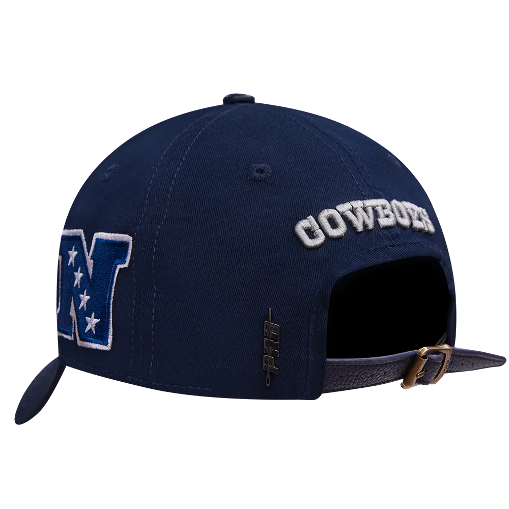 NFL DALLAS COWBOYS OLD ENGLISH MEN'S DAD HAT (MIDNIGHT NAVY)