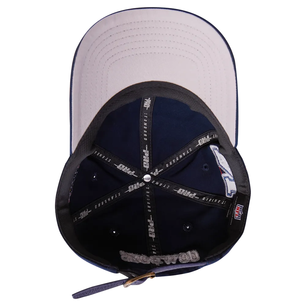 NFL DALLAS COWBOYS OLD ENGLISH MEN'S DAD HAT (MIDNIGHT NAVY)