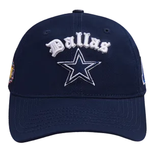 NFL DALLAS COWBOYS OLD ENGLISH MEN'S DAD HAT (MIDNIGHT NAVY)