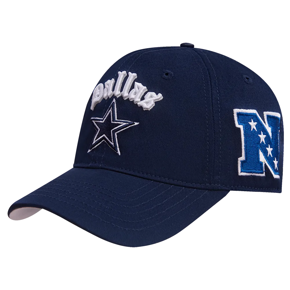 NFL DALLAS COWBOYS OLD ENGLISH MEN'S DAD HAT (MIDNIGHT NAVY)