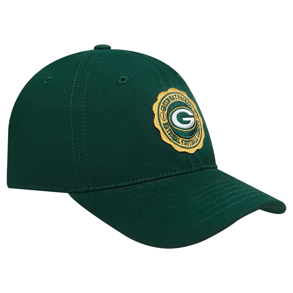 NFL GREEN BAY PACKERS CREST EMBLEM DAD HAT (FOREST GREEN)