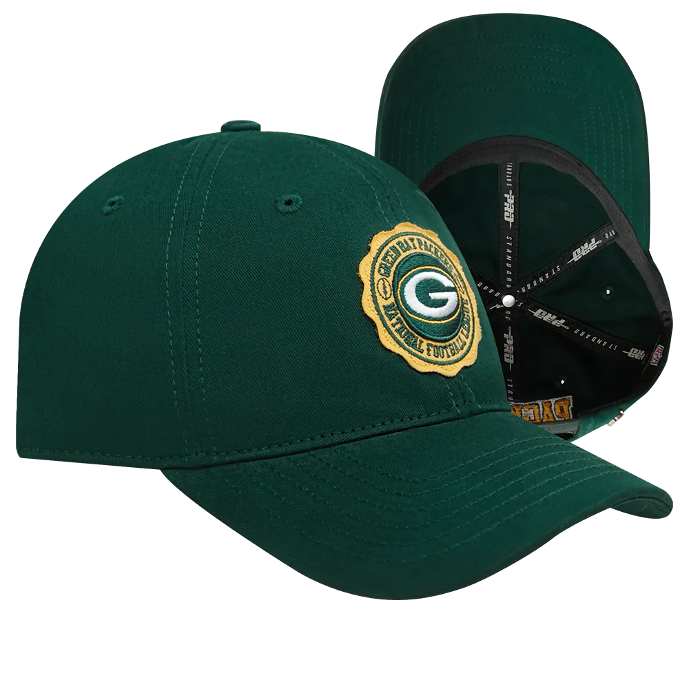 NFL GREEN BAY PACKERS CREST EMBLEM DAD HAT (FOREST GREEN)