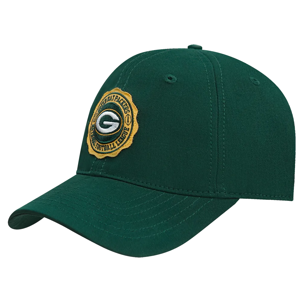 NFL GREEN BAY PACKERS CREST EMBLEM DAD HAT (FOREST GREEN)
