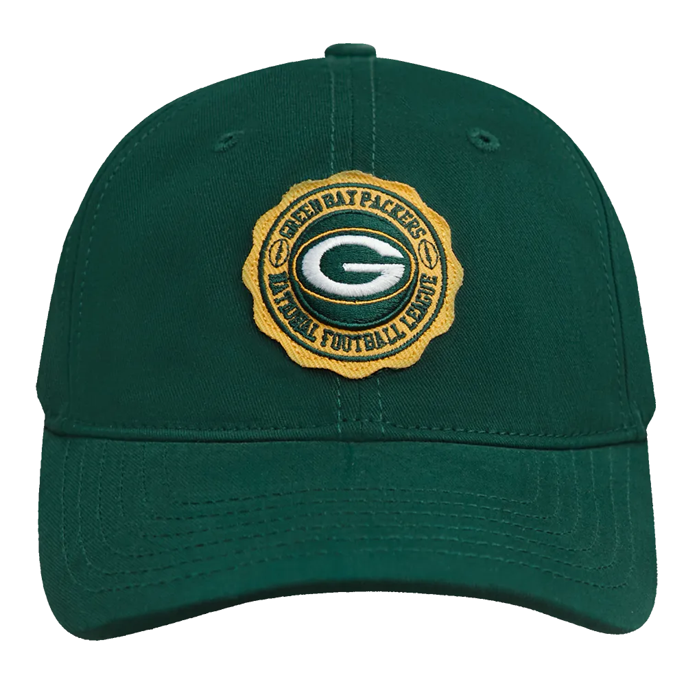 NFL GREEN BAY PACKERS CREST EMBLEM DAD HAT (FOREST GREEN)