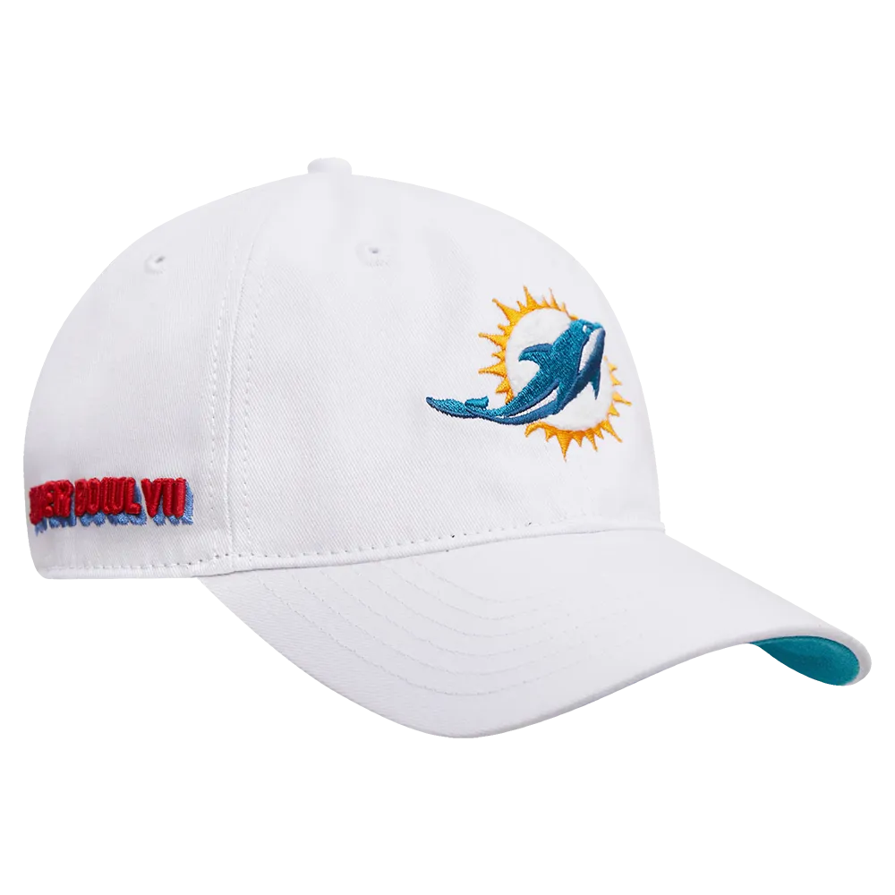 NFL MIAMI DOLPHINS MASHUP UNISEX DAD HAT (WHITE)