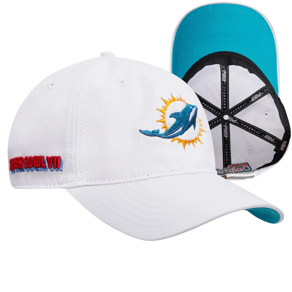NFL MIAMI DOLPHINS MASHUP UNISEX DAD HAT (WHITE)