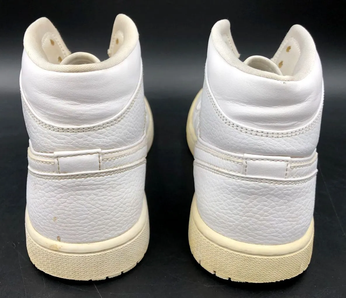 Nike Air Jordan 1 Mid 'Triple White' 2020 Men's Sneakers - Size 10.5 ( COA)