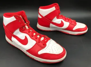 Nike Dunk High Men's 'Championship Red' & White Sneakers - Size 10.5 ( COA)