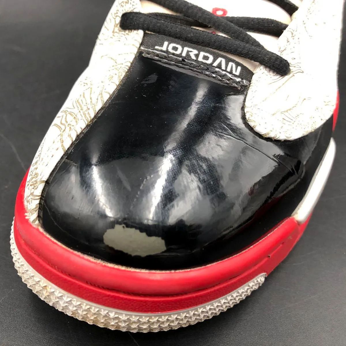 Nike Jordan Dub Zero Men's 'Varsity Red' & White/Black Sneakers - Size 8 ( COA)