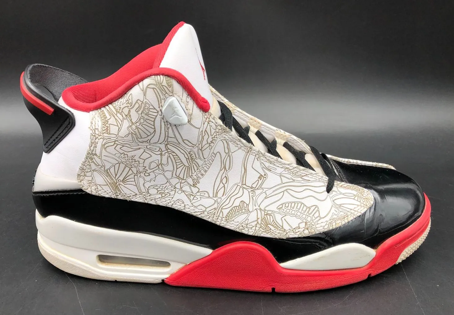 Nike Jordan Dub Zero Men's 'Varsity Red' & White/Black Sneakers - Size 8 ( COA)