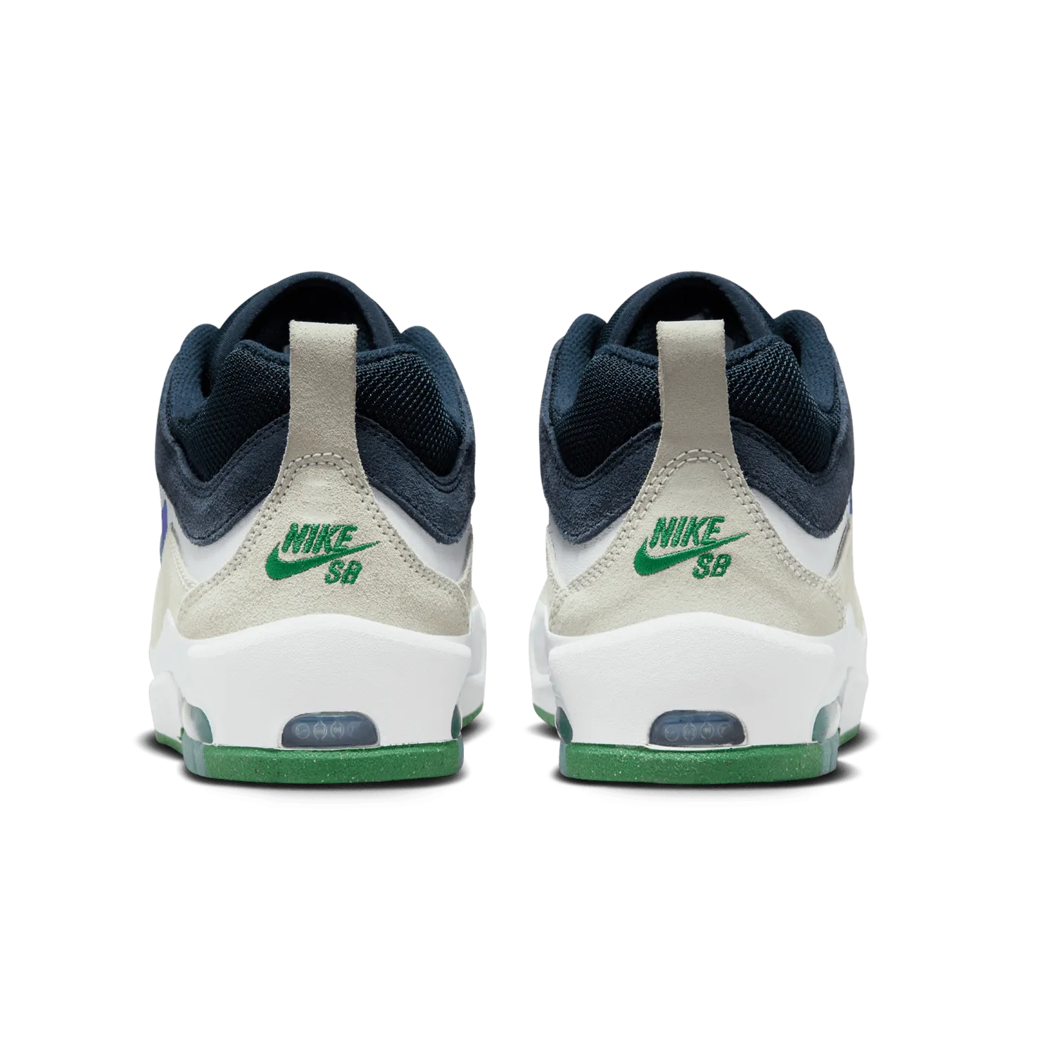 Nike SB Air Max Ishod 2 Skateboard Shoe - White/Persian Violet-Obisidian-Pine Green