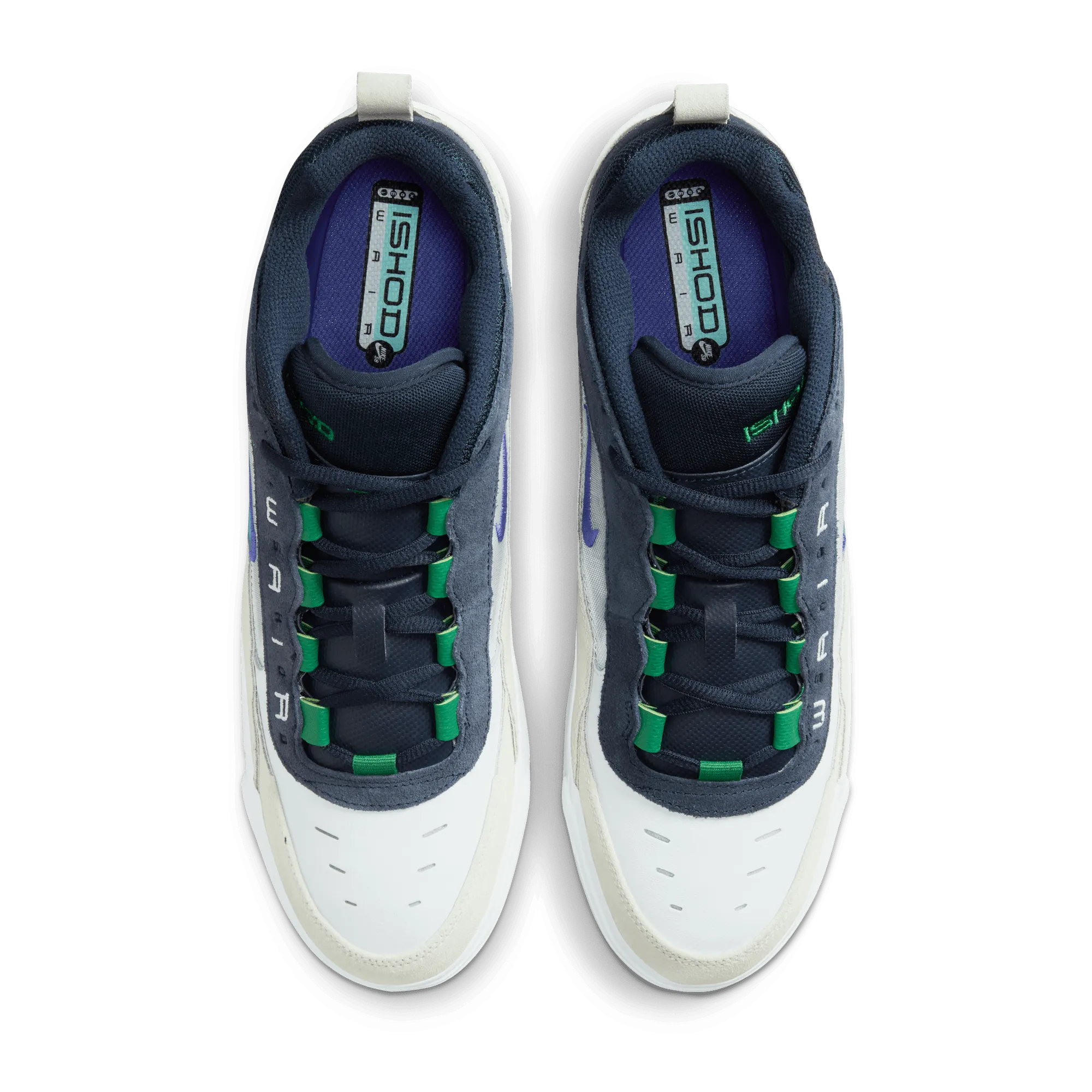 Nike SB Air Max Ishod 2 Skateboard Shoe - White/Persian Violet-Obisidian-Pine Green