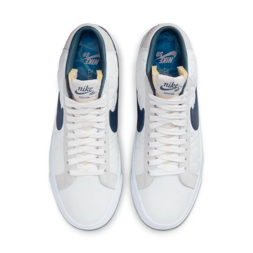 Nike SB Eric Koston Blazer Mid Skateboard Shoe - Summit White/Night Shade-White