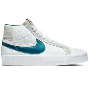Nike SB Eric Koston Blazer Mid Skateboard Shoe - Summit White/Night Shade-White