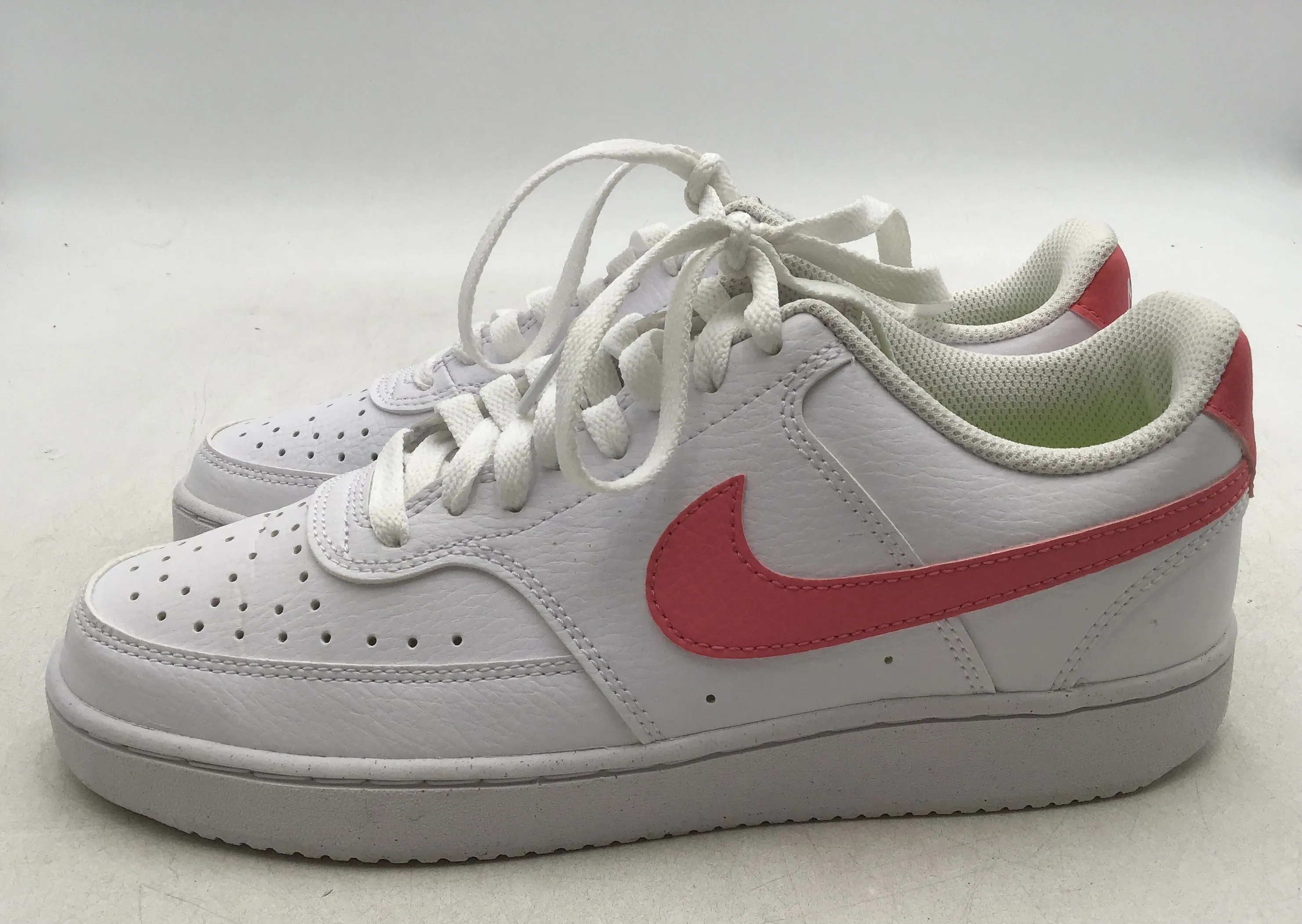 Nike Women's Court Vision Low DR9885-101 White Lace-Up Athletic Shoes - Size 8