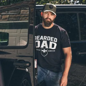 No Shave Life's BEARDED DAD Black Men's T-Shirt