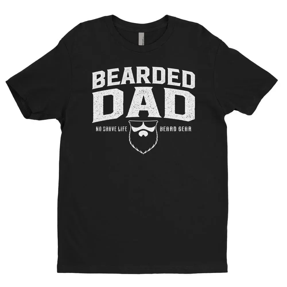 No Shave Life's BEARDED DAD Black Men's T-Shirt