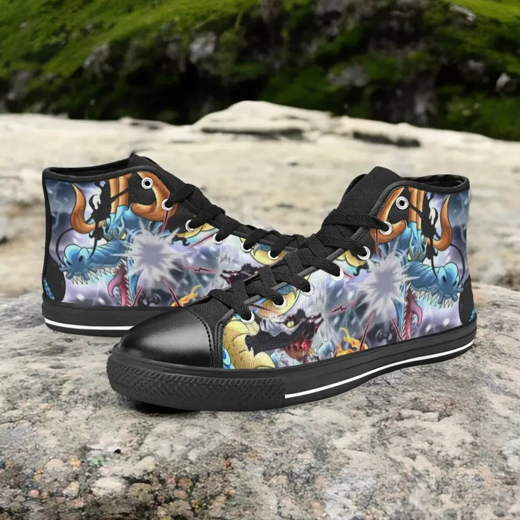 One Piece Straw Hat Kaido vs Monkey D Luffy Shoes High Top Sneakers for Kids and Adults