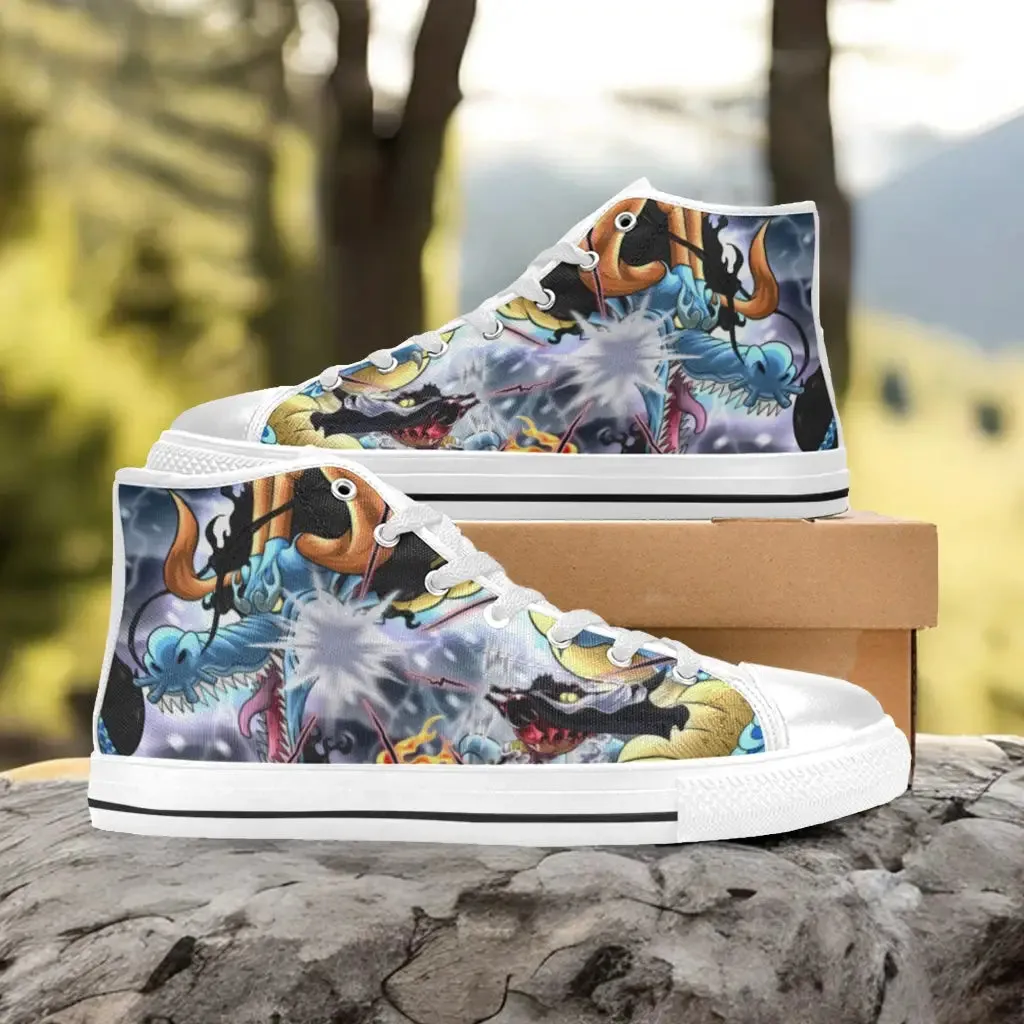 One Piece Straw Hat Kaido vs Monkey D Luffy Shoes High Top Sneakers for Kids and Adults