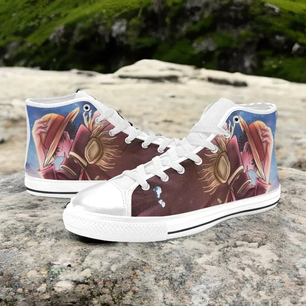 One Piece Straw Hat Monkey D Luffy Shoes High Top Sneakers for Kids and Adults