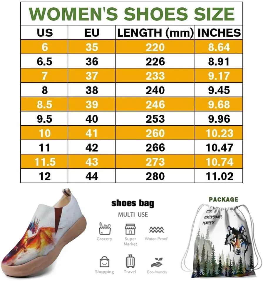 Onehorse Footwear for Womens Comfortable Loafers Painted Travel Shoes Casual Breathable Slip-Ons