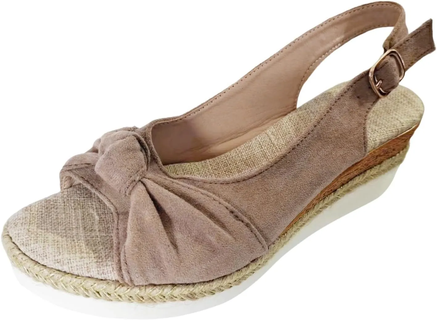 Orthopedic Sandals for Women 2025 Summer Stylish Wedge Open Toe Ankle Strap Slip Platform Sandals Comfortable Casual Bowknot Beach Slippers Shoes with Arch Support