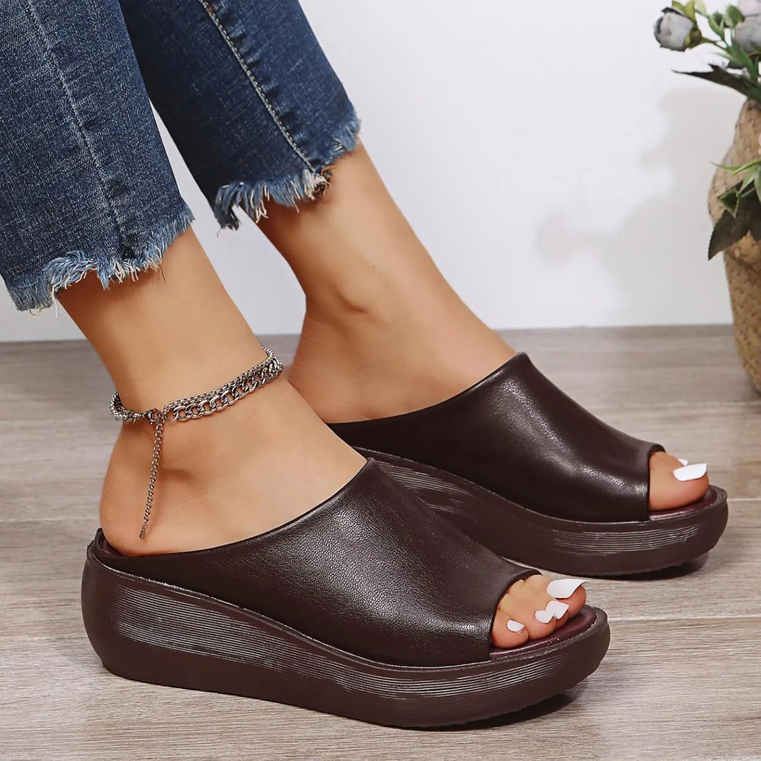 Orthopedic Sandals for Women Women's Orthopedic Arch Support Sandals Comfortable Platform Wedge Orthotic Casual Shoes
