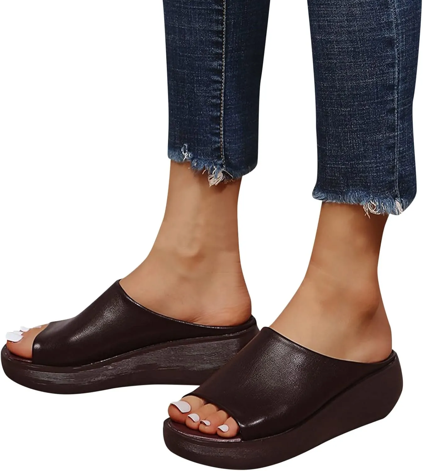 Orthopedic Sandals for Women Women's Orthopedic Arch Support Sandals Comfortable Platform Wedge Orthotic Casual Shoes