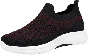 Orthopedic Walking Shoes for Women,2025 New Orthowalkway Womens Shoes,Woven Orthopedic Breathable Walking Sneaker Non-Slip Arch Support Slip on Shoes