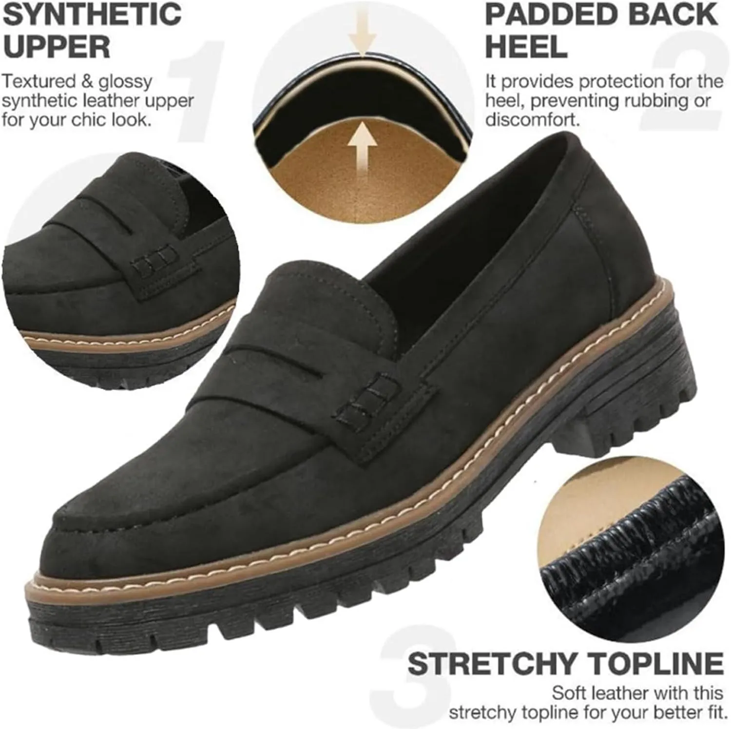 Orthoture Womens Shoes, Orthoture-Orthopedic Platform Loafers, Womens Loafers Comfortable Orthopedic Shoes for Women