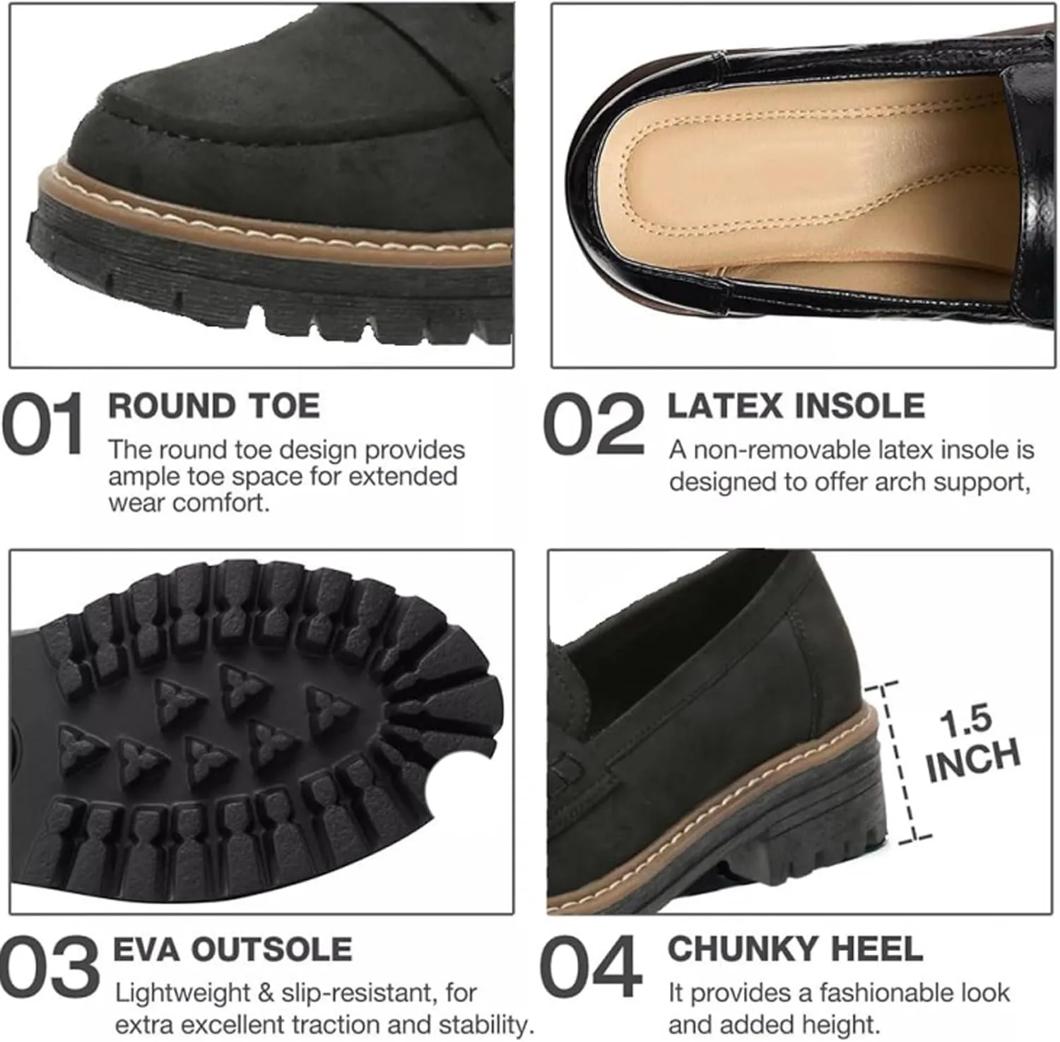 Orthoture Womens Shoes, Orthoture-Orthopedic Platform Loafers, Womens Loafers Comfortable Orthopedic Shoes for Women