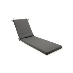 Outdoor/Indoor Fortress Canvas Charcoal Chaise Lounge Cushion 80x23x3