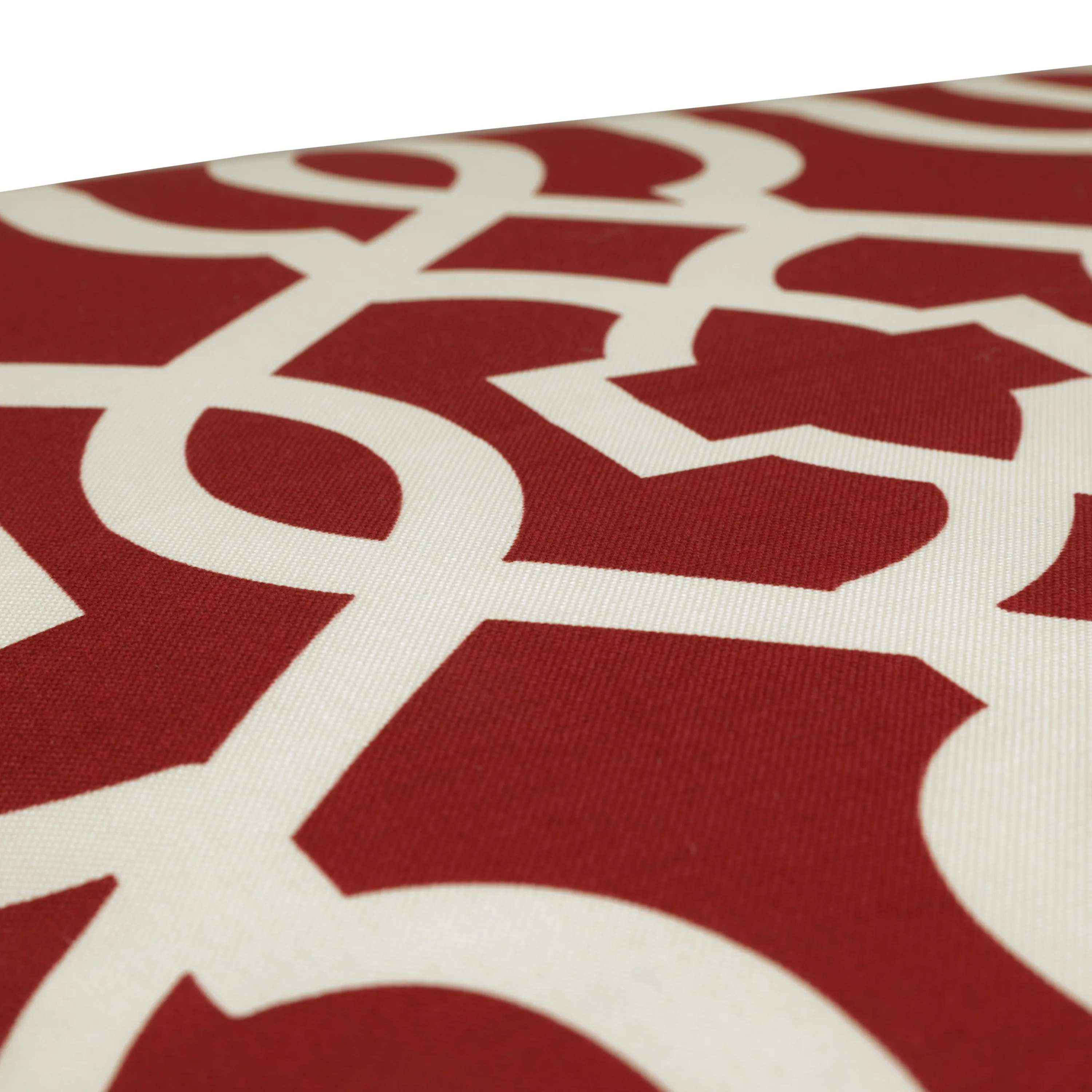 Outdoor/Indoor New Geo Red Tufted Bench/Swing Cushion