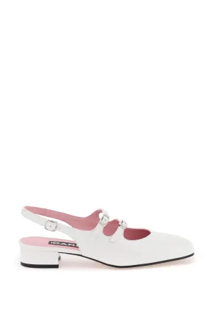 patent leather pêche slingback mary jane PECHE BLANC