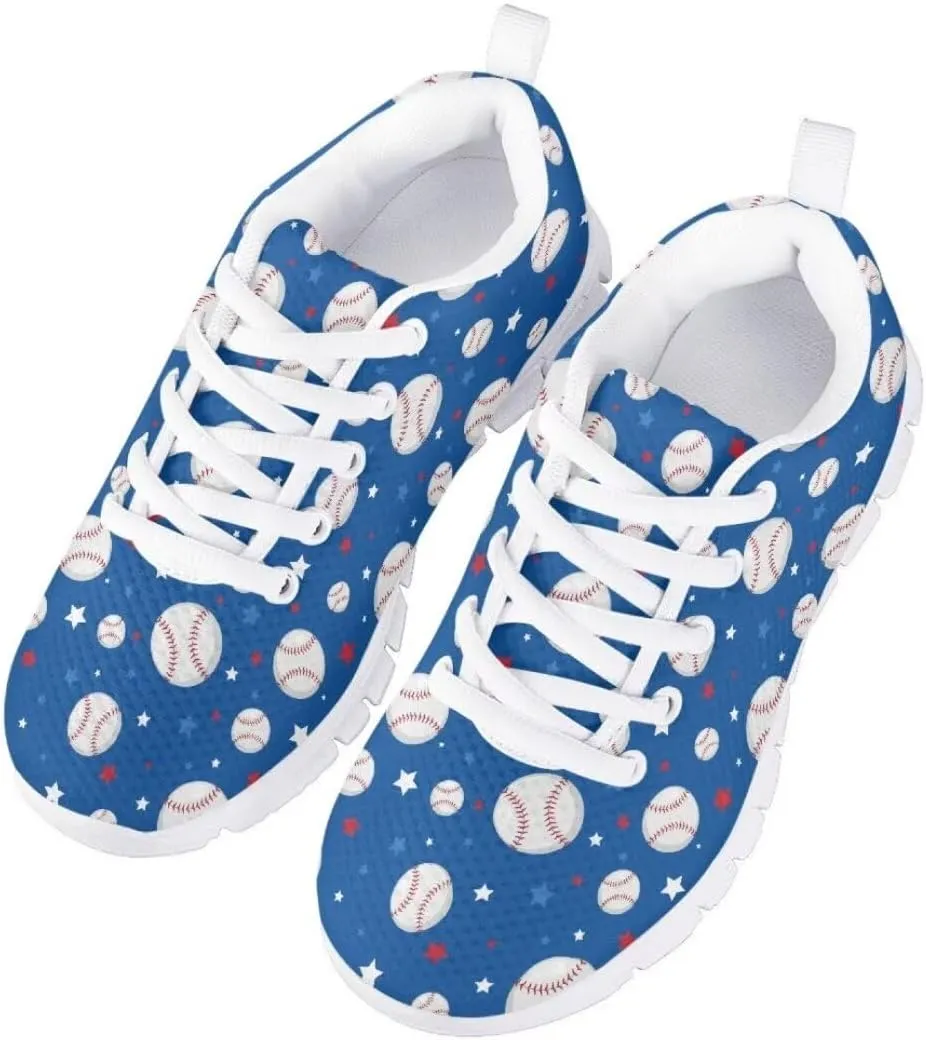 Pinupub Kids Running Shoe for Boys Girls Lace-up Running Tennis Sneakers Casual Sports Shoes